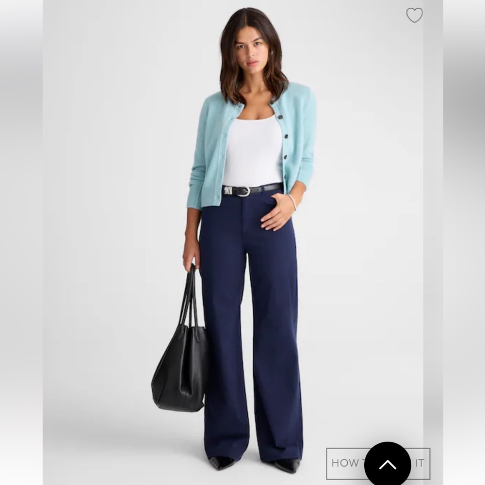 Madewell | The Wide-Leg Pant in Twill - Midnight Navy